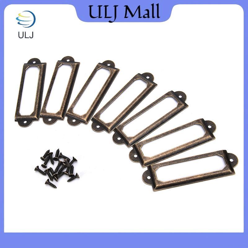 ULJ 50 x Khung Ngăn Kéo Hộp Đựng Thẻ Tủ Hộp Đựng Thẻ 60x17mm Đồng Thau Cổ,.