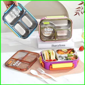 Hộp Bento đa ngăn YB2 Hộp cơm trưa bằng thép không gỉ Hộp đựng thực phẩm chống rò rỉ cho sinh viên & văn phòng