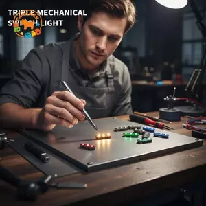 CANAMEK 1 Cái Đèn Không Dây 3Watt Công Tắc Độ Sáng Cao Đèn Led Đồ Chơi Để Làm Mô Hình Diy / -dam / Trang Trí Nhà Búp Bê / Diorama Có Pin CSF