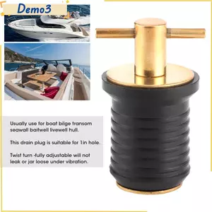 Phích cắm thoát nước bằng đồng thau cao su, 1in Con dấu cao su T Tay cầm TwistIn Plug, Bảo trì thủ công bằng đồng thau Tay cầm chụp cắm thuyền Bilge