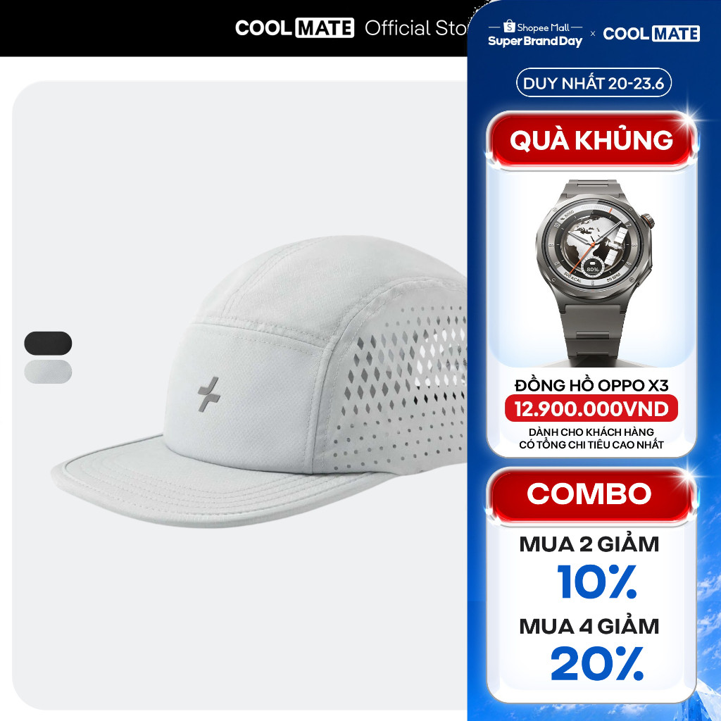 [MUA 4 GIẢM 20%]Mũ lưỡi trai chạy bộ unisex chơi thể thao, hoạt động ngoài ngời thoáng mát Coolmate