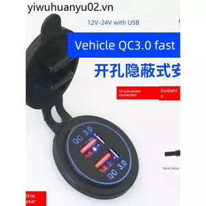 Yicheng Xe Máy Sạc usb Sạc Nhanh Xe Chống Nước Sửa Đổi Cổng Sạc Lắp Đặt Điện Thoại Di Động Sạc Nhanh 12V-24V