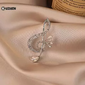 KUZHEN Bướm Âm Nhạc Ghi Chú Thổ Cẩm Thời Trang Retro Xòe Quần Áo Pin Chống Rò Rỉ Phụ Kiện HOT