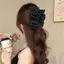Nơ Nữ Kích Thước Lớn Đầu Lưng Chấm Tính Khí Phong Cách Thanh Lịch Đầu Kẹp Tóc Kẹp Tóc Phong Cách Hàn Quốc Sóng Cá Mập Bóng