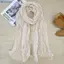 Bluelover Phong Cách Hàn Quốc Vải Lanh Cotton Gấp Khăn Cho Nữ Mỏng Màu Nguyên Chất Đơn Giản Trận Đấu Dài Vai Quấn Ne Ấm Hơn Khăn Lụa Mới