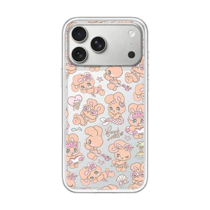 Ốp điện thoại cứng hình thỏ lười từ tính hoạt hình cho iPhone 17 Pro 16 Pro Max 15 14 Vỏ bảo vệ mờ mờ mờ