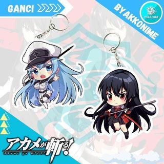 Keychain Acrylic Anime Akame Ga Kill - Akame, Esdeath Ganci Anime Akrilik - Akame