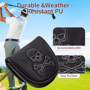 Câu Lạc Bộ Golf Vỏ Bảo Vệ Đầu Lâu Hình Bán Nguyệt Mạnh Từ Đóng Putter Đa Năng Nắp Bao Đồ Chơi Golf