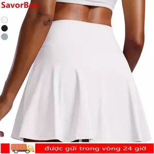 Váy Tennis SAVORBOX, Xếp Ly Với Quần Short Túi Golf Skorts, Điều Khiển Bụng 2 Trong 1 Thiết Kế Crossover Phong Cách Cao Cấp Váy Nữ