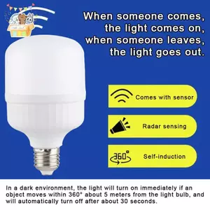 Cảm biến bóng đèn cảm ứng BẬT / TẮT tự động Cảm biến chuyển động tự động Bóng đèn LED Bóng đèn kích hoạt bằng giọng nói thông minh 220V Đèn tiết kiệm năng lượng ELWW