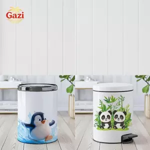 Gấu Trúc Chim Cánh Cụt Kính Động Vật Thùng Rác Có Thể Stier Tranh Tường Trang Trí Sáng Tạo Cho Không Gian Sống Trang Trí Văn Phòng Nhà Bếp [VN]