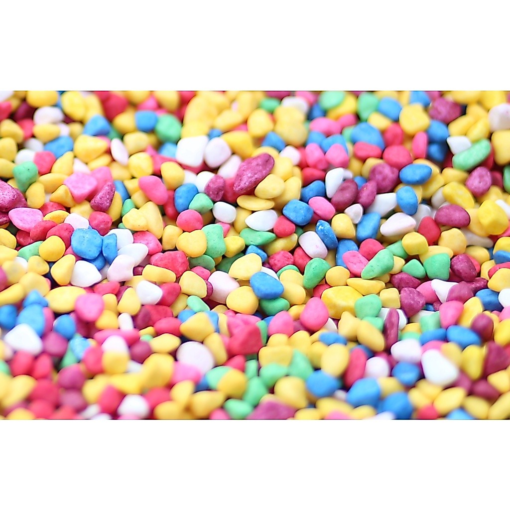 Hạt đá 7 màu 1kg (đồ chơi xúc cát cho trẻ nhỏ)