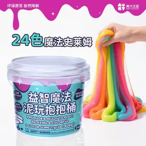 Pha Lê Bùn Trẻ Em Slime Tạo Bọt Keo Giáo Dục Ôm Xô 24 Màu Handmade DIY Màu Bùn Đồ Chơi 0624