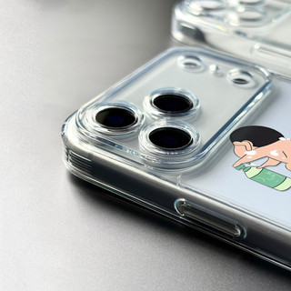 Crayon Shin-chan Ốp điện thoại cho iPhone 17 16 15 14 13 12 11 XR 13PRO silicon trong suốt mềm,Các cặp đôi vỏ chống sốc