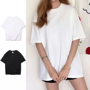 Áo thun ngắn tay cổ tròn mùa hè cỡ lớn Áo thun dáng rộng đơn giản