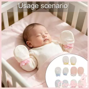 COO Găng tay lưới thoáng khí cho trẻ sơ sinh Găng tay Cotton cho trẻ mới biết đi tránh chấn thương mặt trong khi cho phép lưu thông không khí