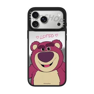 Ốp điện thoại gương gấu Fuchsia hoạt hình từ tính cho IPhone 15 14 13 12 11 16 Plus 17 Pro Max 17Air Vỏ bảo vệ chống sốc