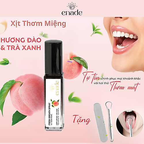 Xịt Thơm Miệng Hương Cam Đào ENADE (10ml)-Khử Mùi Hôi Miệng,Cho Hơi Thở Thơm Mát