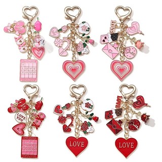 Lãng Mạn Trái Tim Khá Hoa Hồng Sô Cô La XOXO Men Móc Khóa Dành Cho Người Yêu Quà Tặng Ngày Lễ Tình Nhân Tốt Đẹp