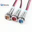 1 cái 6mm Đầu phẳng LED Đèn báo kim loại Đèn báo chống nước 12V Với Đỏ Vàng Xanh lam Xanh lam Và Trắng Đường đẹp