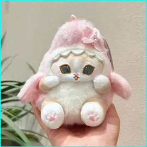 HK1 Mifusand Plushie Sakura Hồng Cá Mập Mèo Sang Trọng Linh Vật Có Thể Thu Vào Móc Khóa Túi Phụ Kiện Cho Ba Lô KH1