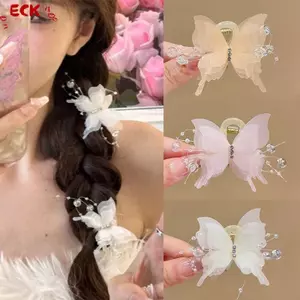ECK Tuyn Bướm Kẹp Tóc Cho Nữ Cô Gái Nhiều Màu Sắc Kẹp Tóc Bên Kẹp Ngọt Ngào Dễ Thương Bướm Barrette Phụ Kiện Tóc HOT