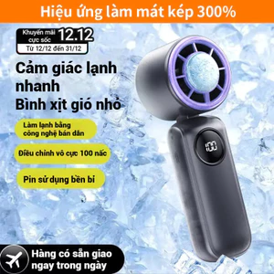 Quạt cầm tay có thể sạc lại làm lạnh siêu dẫn SF09 ICE 100, tốc độ gió 100 tốc độ, màn hình LED, có thể điều chỉnh tốc độ gió, tốc độ gió tối đa 6.0m / s, pin 3000mAh