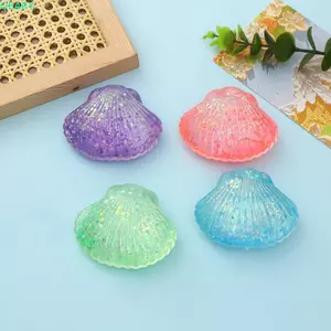 QEARY Seashell Fidget Đồ chơi cảm giác, Đồ chơi bóp họa tiết Maltose mềm, Fuuny Handmade Di động sáng tạo Vỏ lấp lánh Đồ chơi Squishy Sử dụng trong lớp học