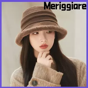 Mũ ngư dân nữ MERIGGIARE, Mũ xô ấm áp mùa đông mờ, Mũ ấm áp sang trọng dày chống gió thông thường dành cho nữ