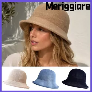 Mũ xô nữ MERIGGIARE, Mũ lưỡi trai dệt kim, Mũ lưỡi trai chống tia cực tím mỏng thời trang Mũ bảo vệ chống nắng mùa hè