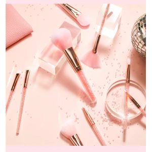 ZOREYA Blush Eyeshadow Brush Set Crystal Pink Makeup Brush Foundation Brush Makeup Tool