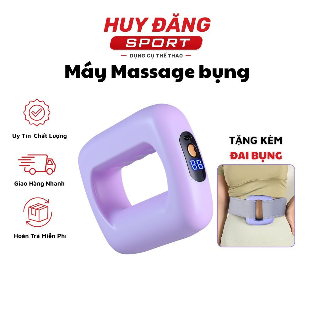 HuyDangSport Máy Massage Bụng Giảm Mỡ Giảm Bụng & Massage Toàn Thân, Tặng Đai Điều Chỉnh Cấp Độ Pin 60 Phút M001