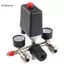 GCDHome 90-120PSI Airpressor Công tắc điều khiển áp suất Van điều chỉnh đa tạp Đồng hồ đo HOT