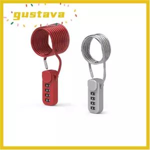 Khóa mã cáp GUSTAVA, Kết hợp 4 chữ số với khóa số mã cuộn lò xo, Ba lô khóa mật khẩu dây chống trộm di động