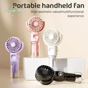 Quạt phun CATMALLER88 có máy tạo độ ẩm, Quạt cầm tay Mini điều chỉnh 4 tốc độ gió mạnh, USB di động có thể sạc lại siêu yên tĩnh Máy phun sương nước dành cho người hâm mộ cầm tay Sử dụng ngoài trời