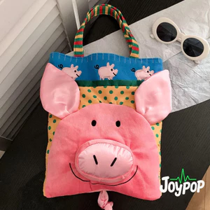Spike Price Dễ Thương Ba Chiều Piggy Chắp Vá Túi Xách Nữ Có Giá Trị Cao Dung Tích Lớn Di Động Di Động Lưu Trữ Đồ Lặt Lặt Lặt Lặt Lặt Lặt Túi Tote --- *