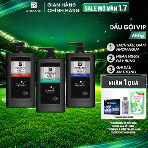 Dầu gội nam cao cấp Romano VIP Passion / Vision / Impress 650g