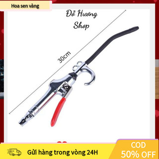 【24H】Dụng Cụ Xì Khô Xịt Hơi Cầm Tay Chất Liệu Thép Chrome Không Gỉ Cao Cấp Dùng Cho Máy Nén Khí Xịt Bụi Công Nghiệp