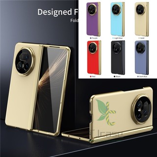 Nắp Bản Lề Tự Động Phục Hồi Da Feel Case Funda Cho Honor Magic V3 Vs3 V5 AG Vỏ Kính Cường Lực Mờ