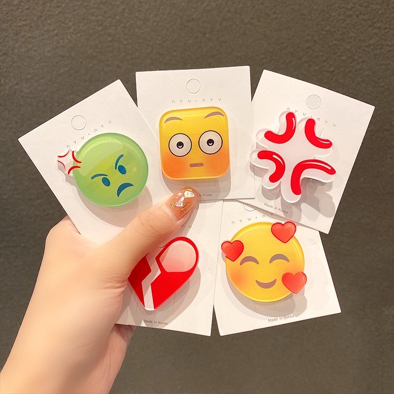 Kẹp tóc phong cách Hàn Quốc với cảm xúc vui nhộn dễ thương dành cho nữ