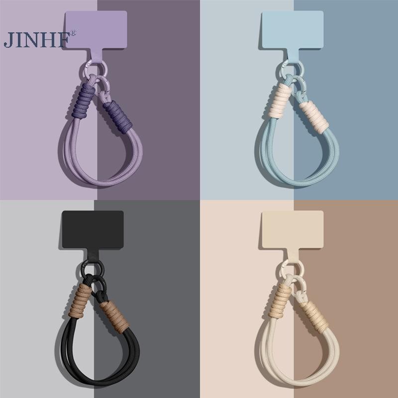 JINHF 1 Túi Dây Xích Điện Thoại Di Động Dây Chuyền Di Động Dễ Dàng Mang Theo Dây Đeo Tay Cao Cấp Màu Trơn Ngắn Móc Khóa HOT