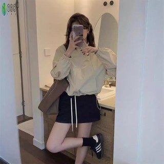 Áo khoác nữ chống nước, có túi và dây kéo