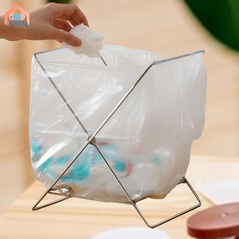 Túi Đựng Rác Có Thể Gập Lại Tiện Lợi Hạng Nặng Hỗ Trợ Đứng Túi Đựng Rác Giá Cho Thịt Nướng Để Bàn Nhà Bếp Cắm Trại Sân
