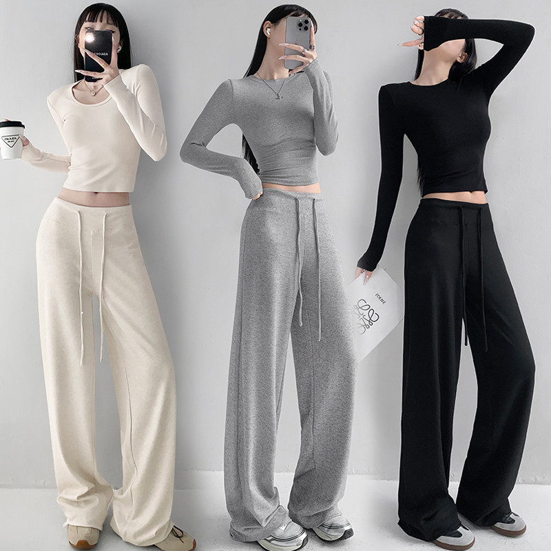Quần mẹ bầu ống rộng không nâng bụng, size lớn, phù hợp mùa xuân thu