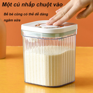 【BabyJoy】Hộp đựng Sữa Bột Chống ẩm 1800ml/2400ml, Hộp Trữ Sữa Cho Bé,Dáng Vuông,nút cảm ứng,Kèm Muỗng, An Toàn Cho Bé