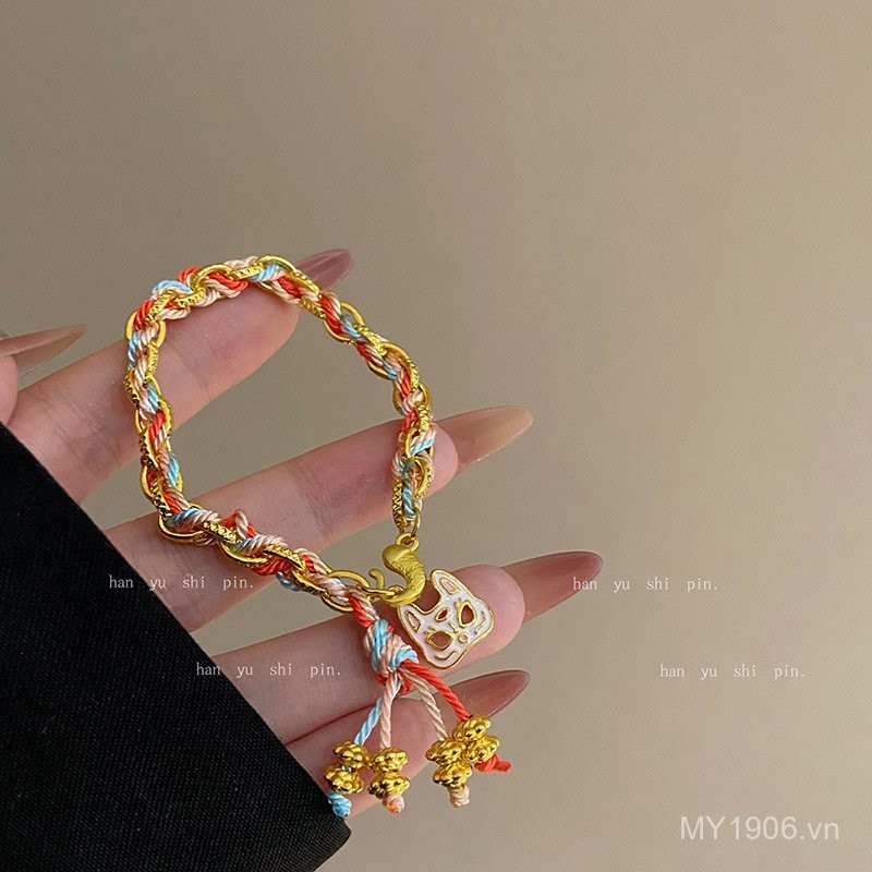 Vòng tay thời trang Trung Quốc đa màu sắc, mặt nạ tua rua độc đáo