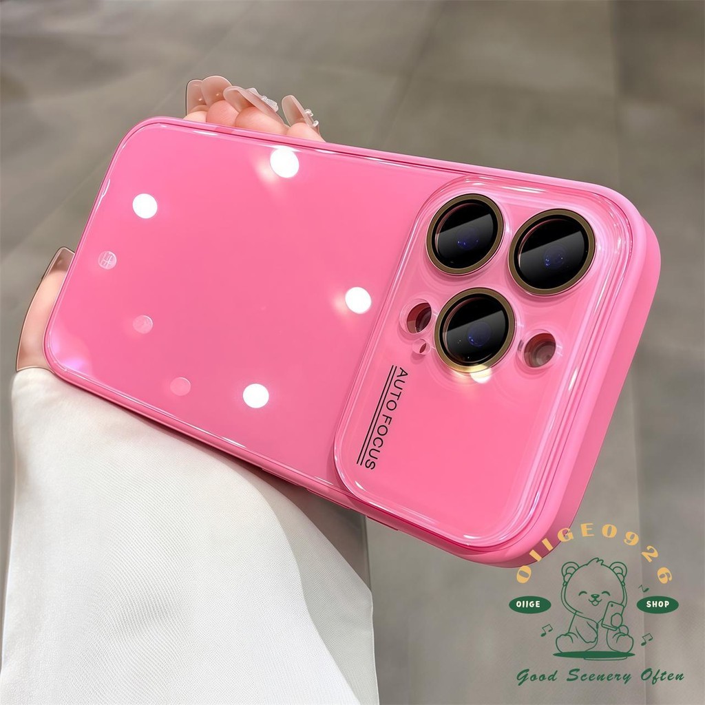 Vỏ kính cửa sổ lớn màu Vỏ điện thoại iphone16 Pro Max 15 14 13 12 11 vỏ cho vỏ iPhone Vỏ mềm silicon TPU chống sốc