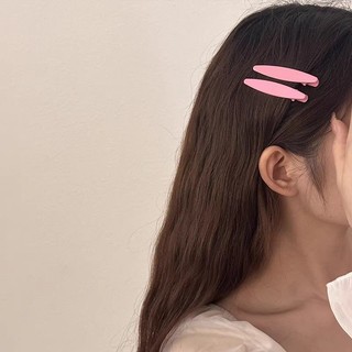Dopamine Kẹp Tóc Phong Cách Mới, Kim Loại Sơn Màu, Dạng Bầu Dục, Có Thể Gấp Lại