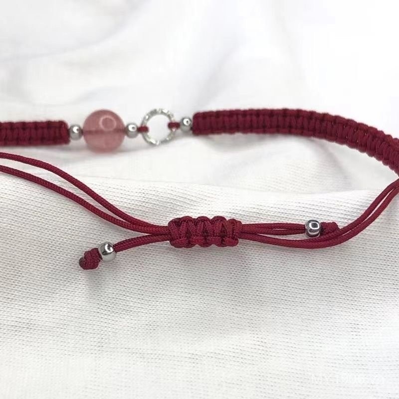 Dâu Pha Lê Vòng Tay Bạn Gái Dây Đỏ, Style Hàn Quốc, Perfect as Quà Tặng Cho Cặp Đôi