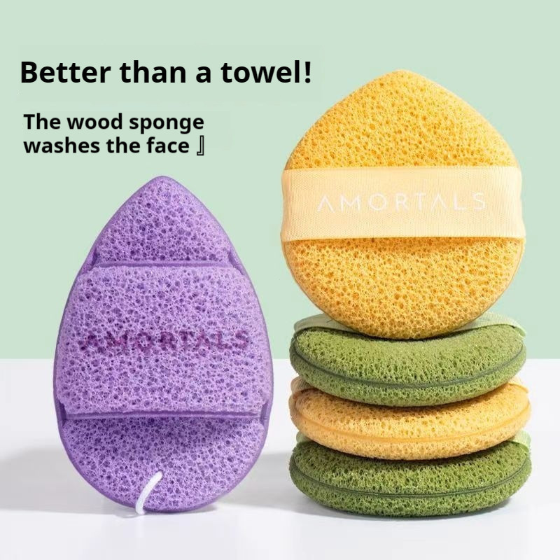 Mút rửa mặt Amortals Smile Cleansing Puff Water Drop Găng tay rửa mặt Puff Amortals Cleansing Puff  IS30